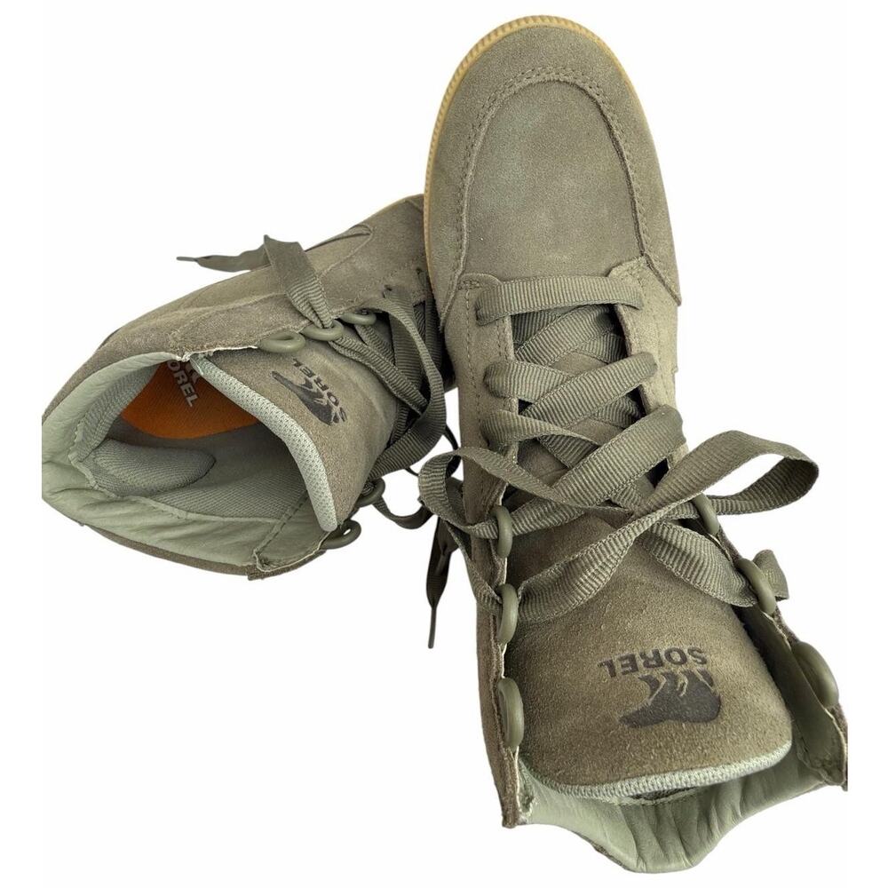 SOREL Out N About Wedge II Waterproof Boots Women’s US 7.5 Green NL4913 - Picture 1 of 12